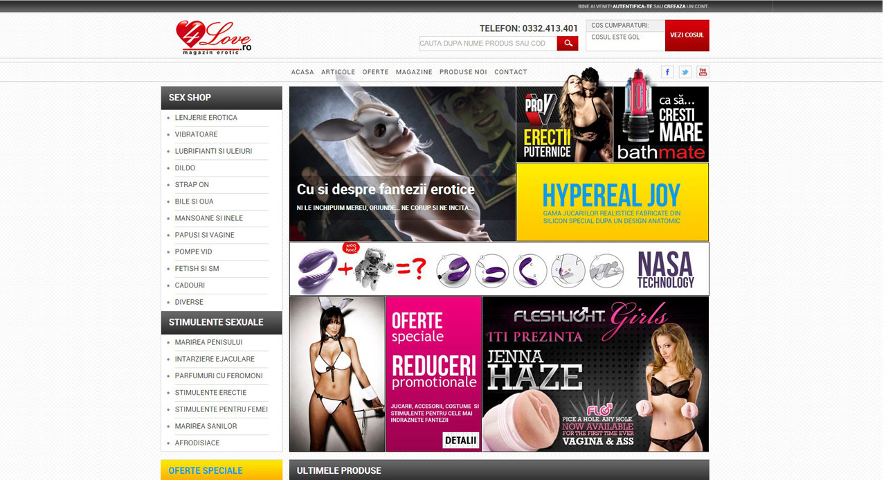Erotic Shop Webdesign